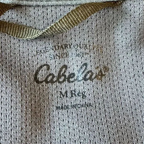 Cabela’s Men's M Green Hooded Wind Shear Jacket Hiking Camping Rugged - Picture 7 of 15